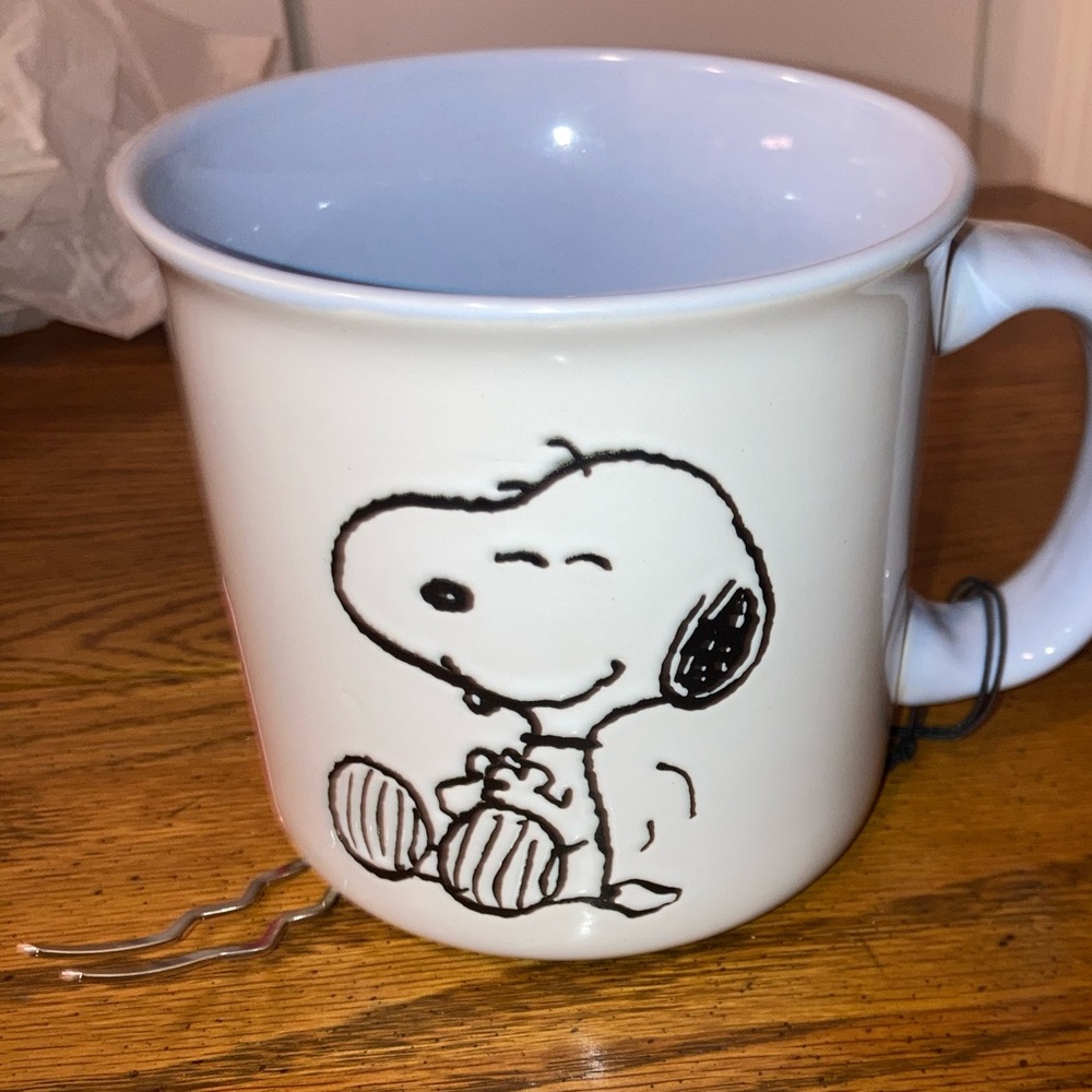 Peanuts 21 oz Stoneware Mug Snoopy and Woodstock - NWT